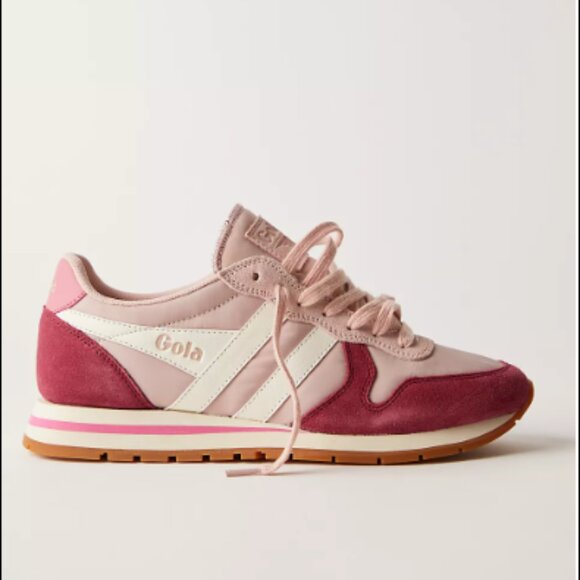 Gola Pink and Burgundy Women's Sneakers - Picture 2 of 3